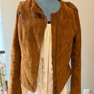 Blank NYC Rich Brown Suede Leather Jacket